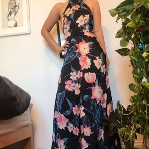 LuLu Dress Blue Floral Maxi